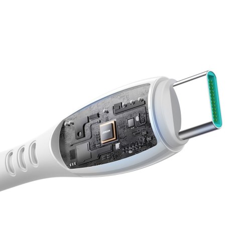 Kabel przewód USB-A - USB-C Vibrant Series 3A 1.2m - biały