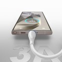 Kabel przewód USB-A - USB-C Vibrant Series 3A 1.2m - biały