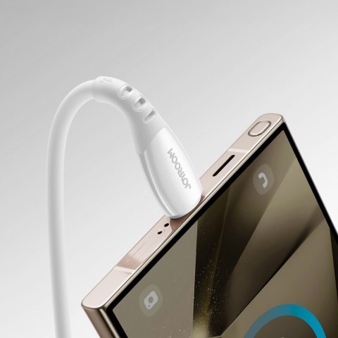 Kabel przewód USB-A - USB-C Vibrant Series 3A 1.2m - biały