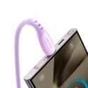 Kabel przewód USB-A - USB-C Vibrant Series 3A 1.2m - fioletowy