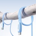 Kabel przewód USB-A - USB-C Vibrant Series 3A 1.2m - niebieski
