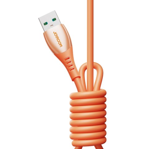 Kabel przewód USB-A - USB-C Vibrant Series 3A 1.2m - pomarańczowy