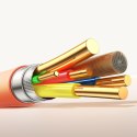 Kabel przewód USB-A - USB-C Vibrant Series 3A 1.2m - pomarańczowy