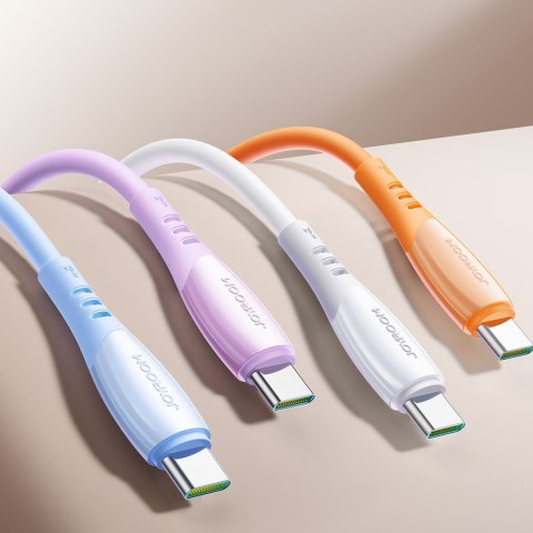 Kabel przewód USB-A - USB-C Vibrant Series 3A 1.2m - pomarańczowy