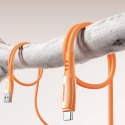 Kabel przewód USB-A - USB-C Vibrant Series 3A 1.2m - pomarańczowy