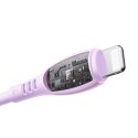 Kabel przewód USB-A - iPhone Lightning Vibrant Series 3A 1.2m - fioletowy