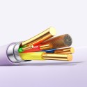 Kabel przewód USB-A - iPhone Lightning Vibrant Series 3A 1.2m - fioletowy