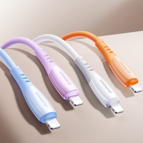 Kabel przewód USB-A - iPhone Lightning Vibrant Series 3A 1.2m - pomarańczowy