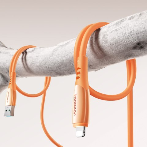 Kabel przewód USB-A - iPhone Lightning Vibrant Series 3A 1.2m - pomarańczowy