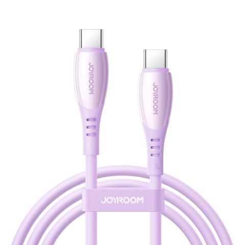 Kabel przewód USB-C Vibrant Series 60W 1.2m - fioletowy