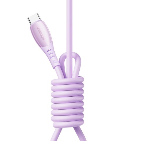 Kabel przewód USB-C Vibrant Series 60W 1.2m - fioletowy