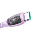 Kabel przewód USB-C Vibrant Series 60W 1.2m - fioletowy