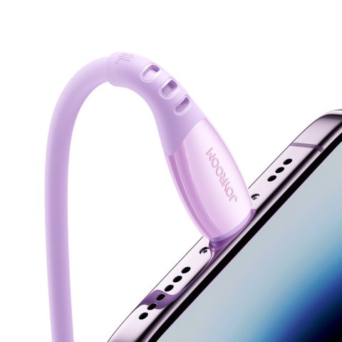 Kabel przewód USB-C Vibrant Series 60W 1.2m - fioletowy