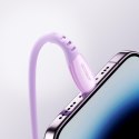 Kabel przewód USB-C Vibrant Series 60W 1.2m - fioletowy