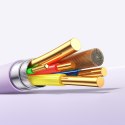 Kabel przewód USB-C Vibrant Series 60W 1.2m - fioletowy