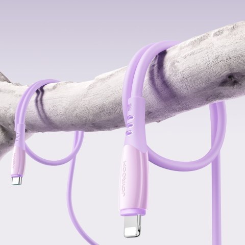Kabel przewód USB-C - iPhone Lightning Vibrant Series 30W 1.2m - fioletowy