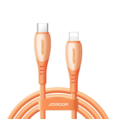 Kabel przewód USB-C - iPhone Lightning Vibrant Series 30W 1.2m - pomarańczowy