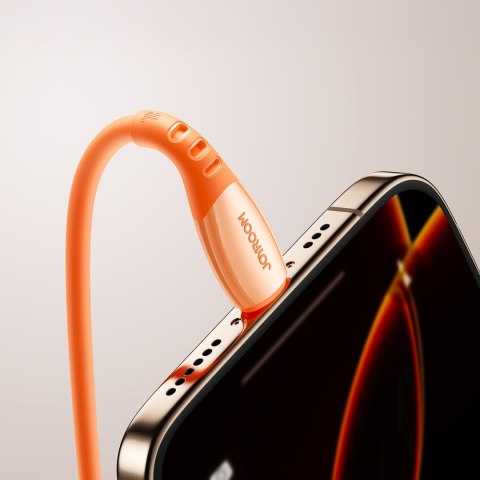 Kabel przewód USB-C - iPhone Lightning Vibrant Series 30W 1.2m - pomarańczowy