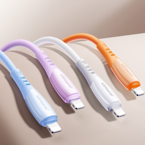 Kabel przewód USB-C - iPhone Lightning Vibrant Series 30W 1.2m - pomarańczowy