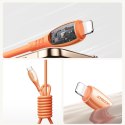 Kabel przewód USB-C - iPhone Lightning Vibrant Series 30W 1.2m - pomarańczowy
