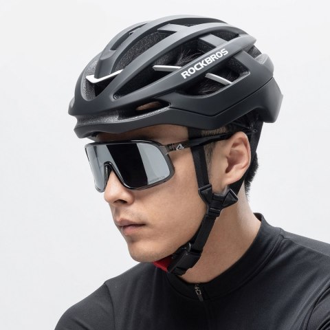 Kask ochronny rowerowy HC-58BK-L 58-61 cm - czarno-szary
