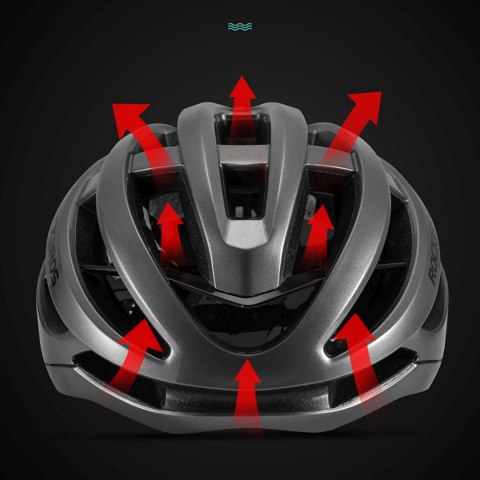 Kask ochronny rowerowy HC-58BK-M 55-58 cm - czarno-szary