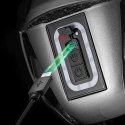 Kask rowerowy ze zintegrowanym oświetleniem wielokierunkowym USB-C 57-61 cm - biały