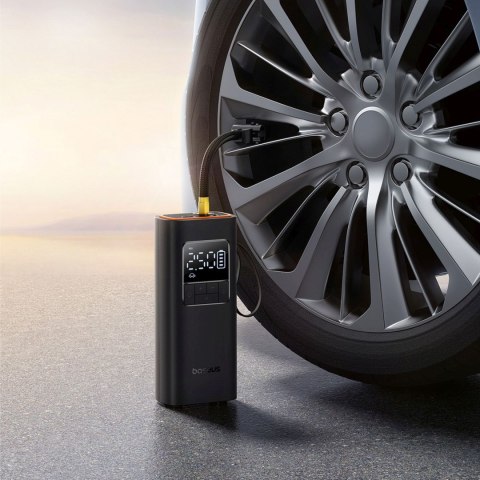 Kompresor akumulatorowy pompka do kół z wyświetlaczem 50W 4000mAh - czarny