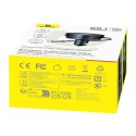 Ładowarka samochodowa USB-A USB-C ze zwijanym kablem USB-C 60W - czarna