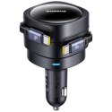 Ładowarka samochodowa ze zwijanymi kablami USB-C 60W - czarna