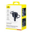 Ładowarka samochodowa ze zwijanymi kablami USB-C 60W - czarna