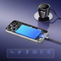 Ładowarka samochodowa ze zwijanymi kablami USB-C 60W - czarna