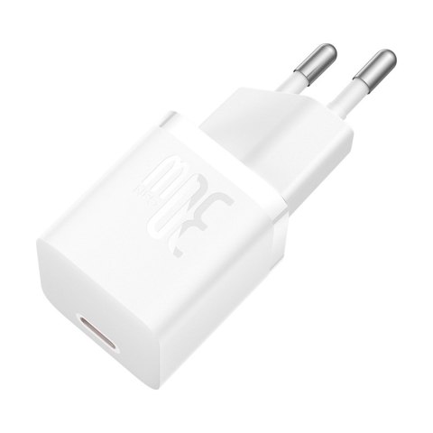 Ładowarka sieciowa USB-C GaN5 30W z kablem USB-C 100W 1m - biała