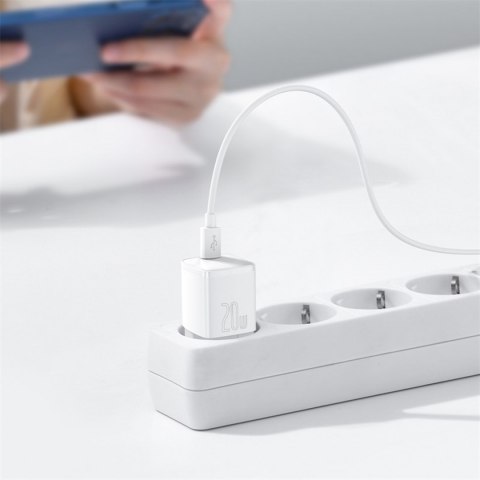 Ładowarka sieciowa USB-C PD Cube 20W - biała