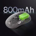 Mysz bezprzewodowa z akumulatorem wskaźnikiem baterii 4000DPI 800mAh 2.4GHz BT - biała