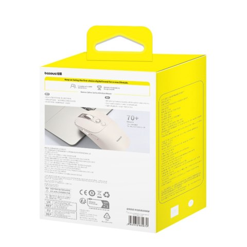 Mysz bezprzewodowa z akumulatorem wskaźnikiem baterii 4000DPI 800mAh 2.4GHz BT - biała