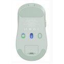 Mysz bezprzewodowa z akumulatorem wskaźnikiem baterii 4000DPI 800mAh 2.4GHz BT - zielona