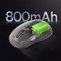 Mysz bezprzewodowa z akumulatorem wskaźnikiem baterii 4000DPI 800mAh 2.4GHz BT - zielona