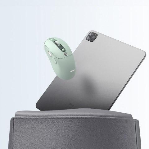 Mysz bezprzewodowa z akumulatorem wskaźnikiem baterii 4000DPI 800mAh 2.4GHz BT - zielona