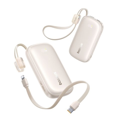 Powerbank 10000mAh 45W FC21 Qpow 3 Ultra z wyświetlaczem kablem USB-C iPhone Lightning - tytanowy