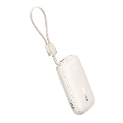 Powerbank 10000mAh 45W FC21 Qpow 3 Ultra z wyświetlaczem kablem USB-C iPhone Lightning - tytanowy