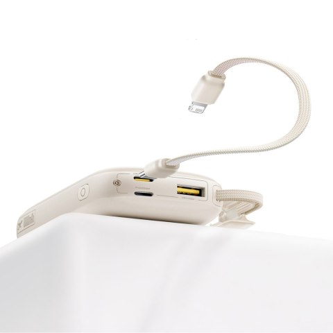 Powerbank 10000mAh 45W FC21 Qpow 3 Ultra z wyświetlaczem kablem USB-C iPhone Lightning - tytanowy