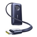 Powerbank 10000mAh 45W USB-C EnerCore CR11 ze zwijanym kablem USB-C - czarny
