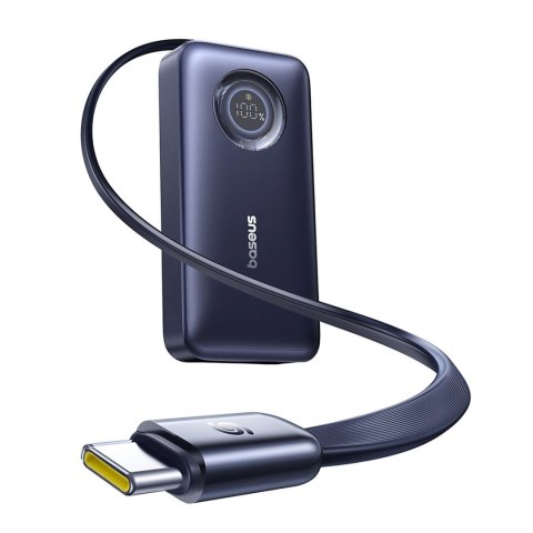 Powerbank 10000mAh 45W USB-C EnerCore CR11 ze zwijanym kablem USB-C - czarny