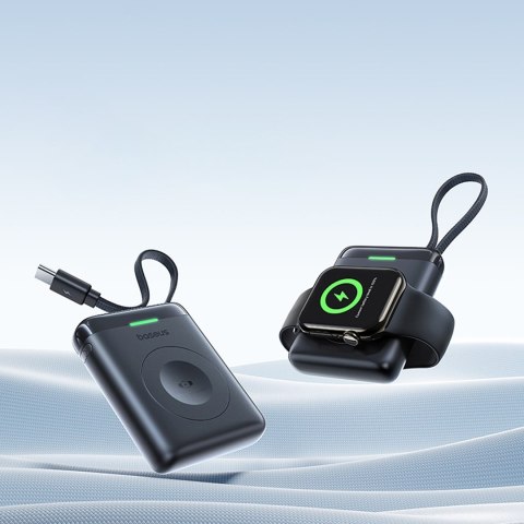Powerbank 1640 mAh 5W EnerFill FW11 do Apple Watch z wbudowanym kablem - czarny