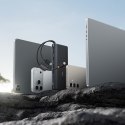Powerbank 20000mAh 100W z wyświetlaczem wbudowanymi kablami USB-C - czarny