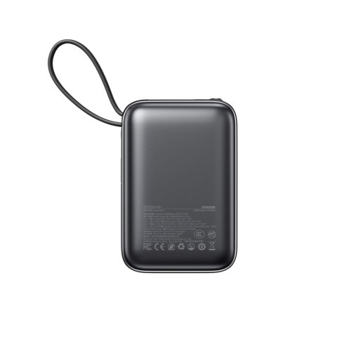 Powerbank 20000mAh 22.5W USB-C z podwójnym kablem - czarny