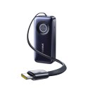 Powerbank 20000mAh 67W ze zwijanym kablem USB-C - czarny