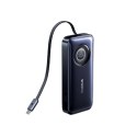 Powerbank 20000mAh 67W ze zwijanym kablem USB-C - czarny