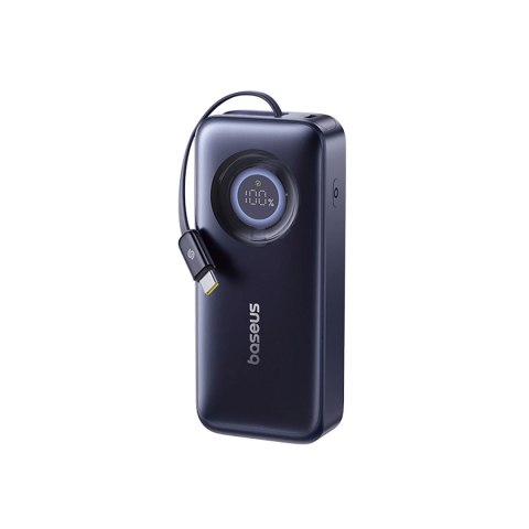 Powerbank 20000mAh 67W ze zwijanym kablem USB-C - czarny